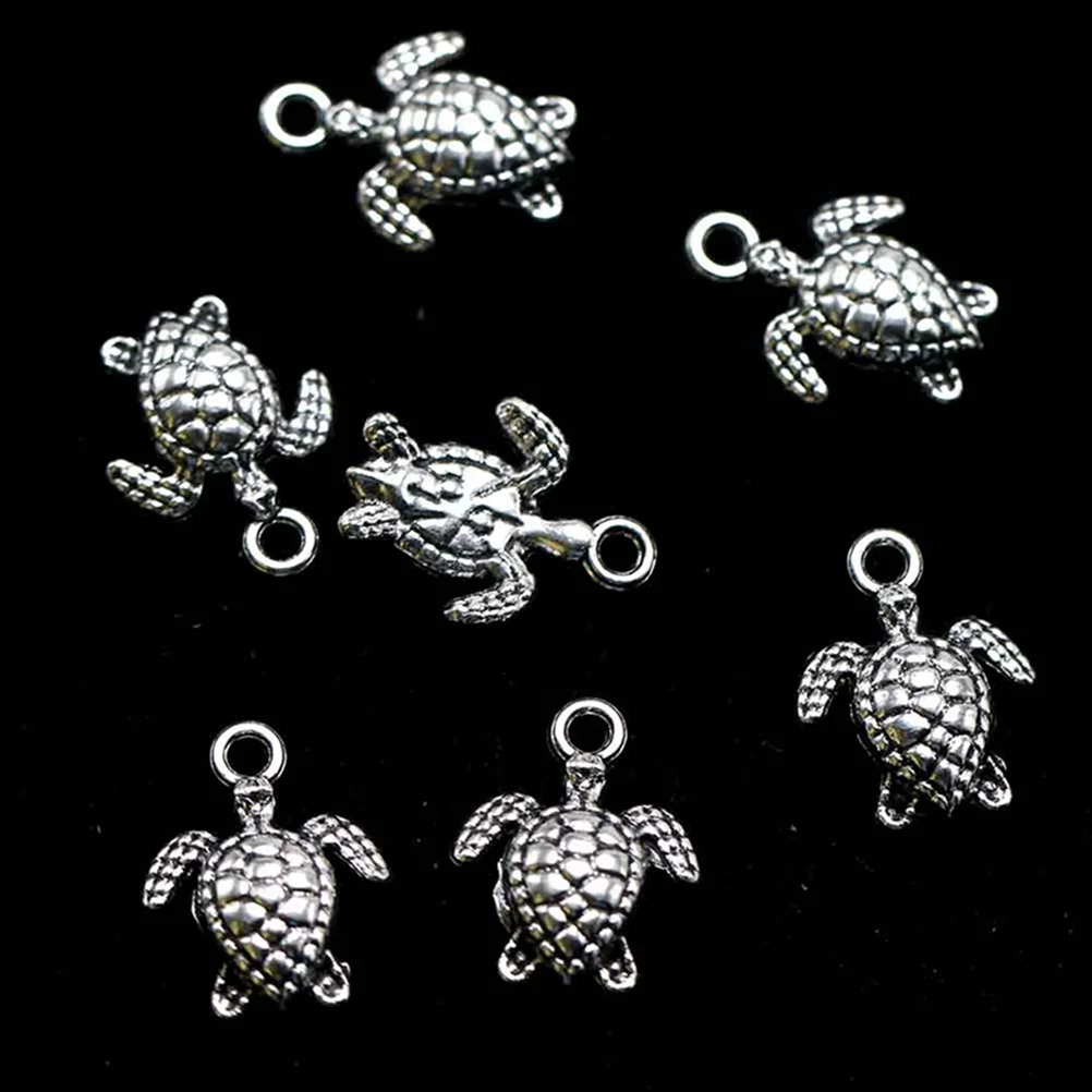 

50Pcs Alloy Sea Turtle Pendants Unique Design DIY Charms for Necklace Bracelet Jewelry Making Accessories Gift