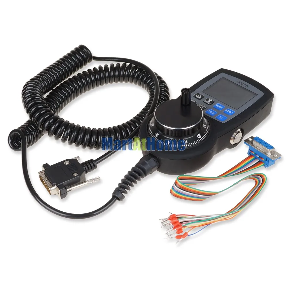 NVMPG CNC 6 Axis MPG Manual Pulse Generator with Handwheel & LCD RJ45 Serial Communication Protocol @SD