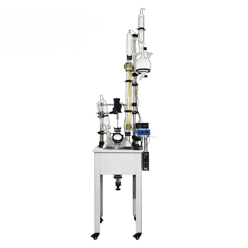 Laboratory single-layer glass reactor rectifying kettle electric heating rectifying column pharmaceutical rectifying column rect