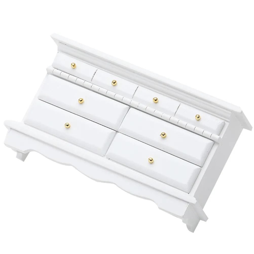 

1Pcs Mini House Side Cabinet Exquisite Lightweight Small Storage Drawer Decoration Miniature Scene Accessory Mini Home Adornment