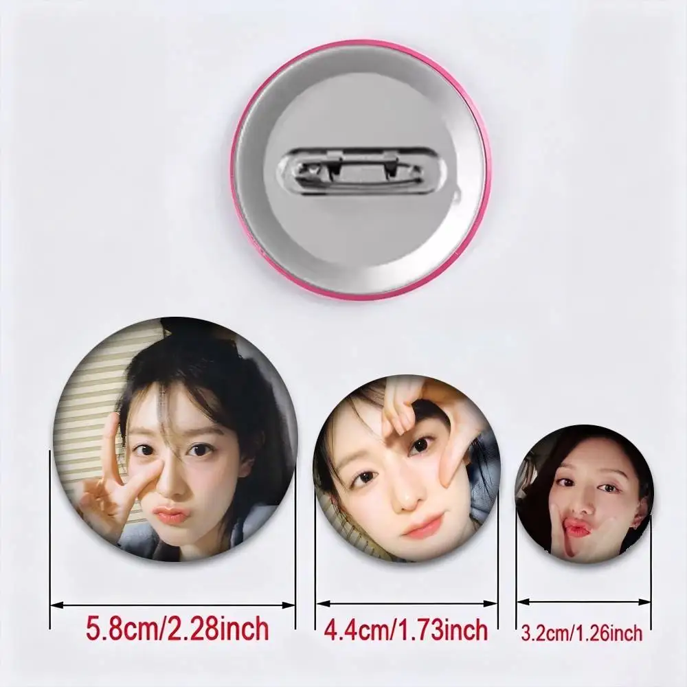 Actress K-Kim Ji won 25 32 44 58 75mm Badges Personalized Round Brooches Pins Accessory Gift