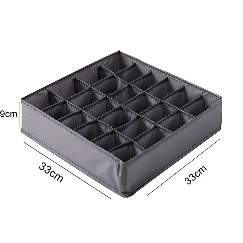 24 Grids Sock Storage Underwear Organizer Boxs Foldable Cabinet Drawer Organizers Clothes Closets Underpants Bra Storage Box