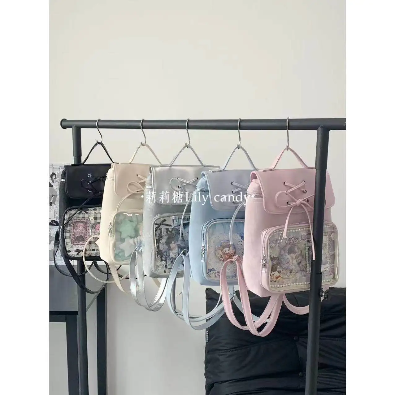 Lolita Ballet Style Niche High-end Fashion Backpack Versatile Two-dimensional Girl's Bags Casual Sweet Kawaii Backpacks
