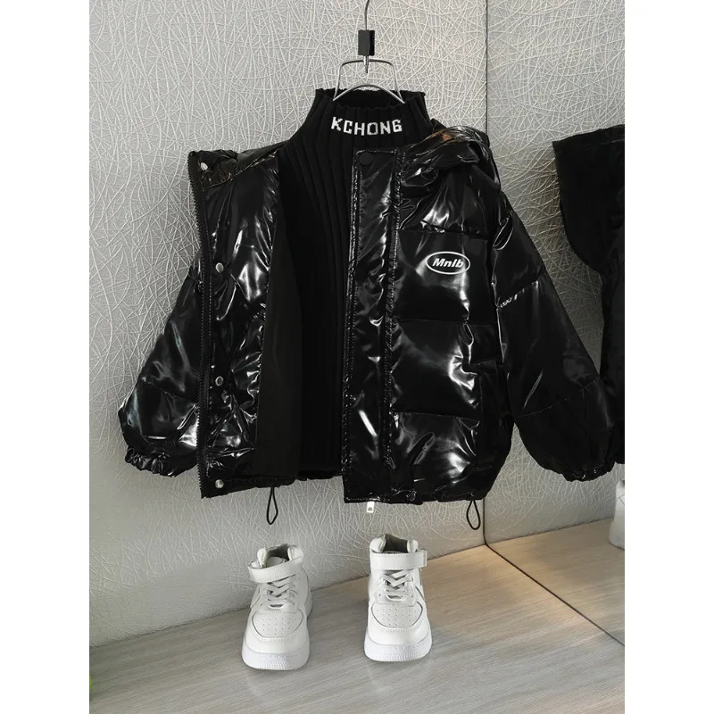 

Boys Down Jacket Coat Overcoat Cotton 2024 NEW Popular Warm Plus Thicken Winter Teenager Children's Clothing Winter Jacket