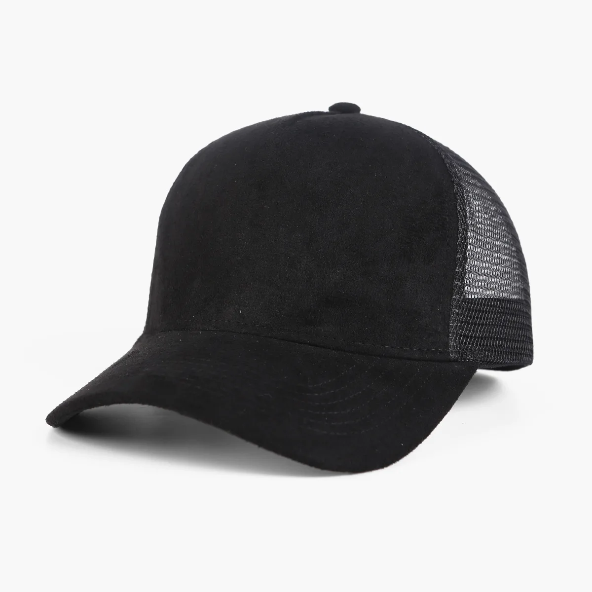 1 Stück Baseballkappe für Herren 5-Panel Mesh Wildleder Trucker Hut Damen Frühling Sommer Outdoor Sportmützen Einfarbige Gorros – Detail 8
