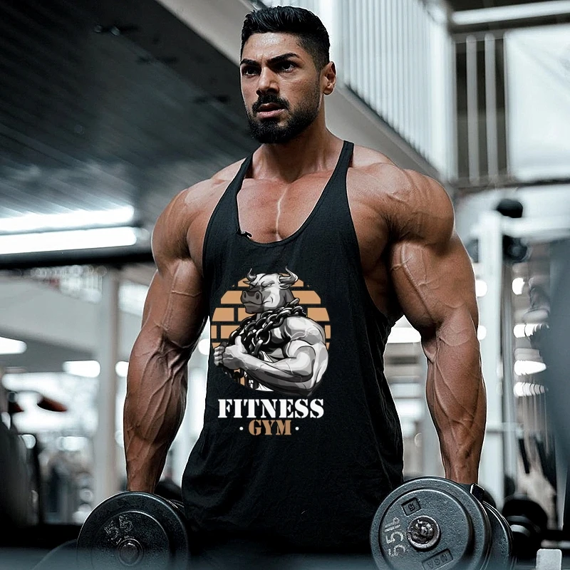 سترة علوية بدون أكمام للرجال للياقة البدنية - قميص سترينجر لكمال الأجسام، قميص قطني مضاد للرائحة للاستخدام اليومي في صالة الألعاب الرياضية #1