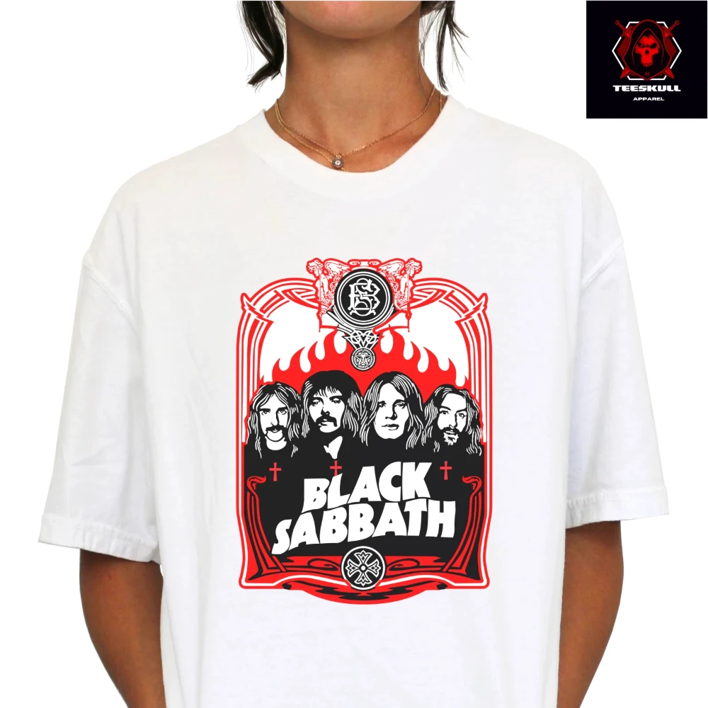 

Футболка Black Sabbath Heavy Metal Rock Band, футболка из нейтрального хлопка, мужская и женская повседневная футболка с принтом S-4XL