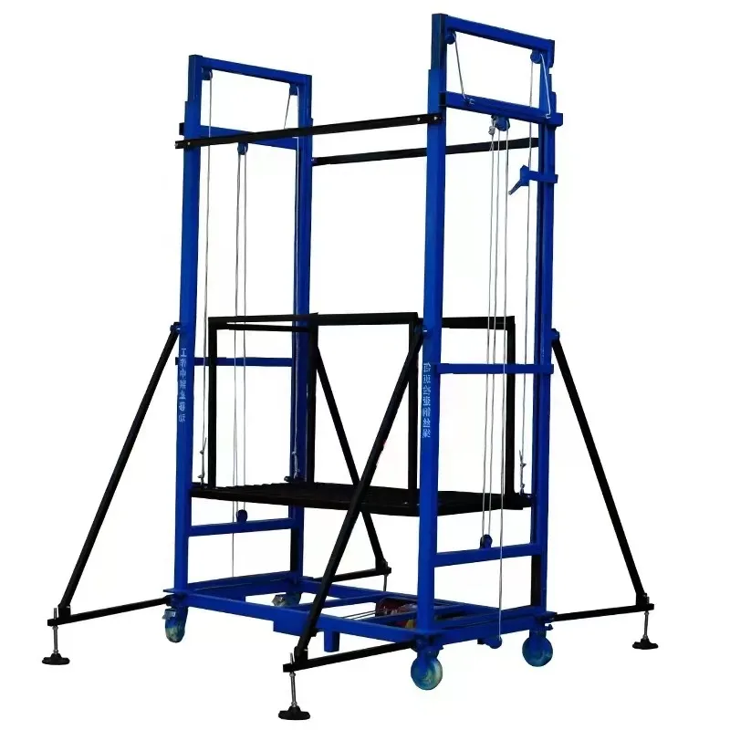 4m 6m Escadas de elevação elétricas móveis Plataformas de trabalho de elevador de andaime para construção de edifícios internos e externos