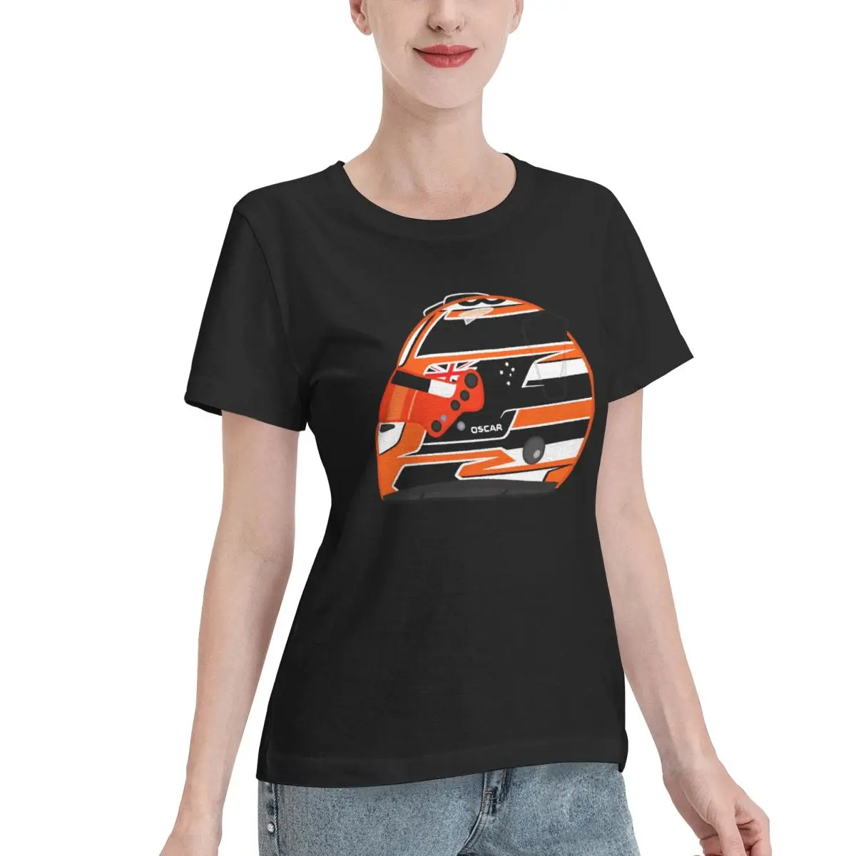 High Quality Oscar Piastri 2025 Monaco Helmet Women's T-shirt Classic Daily Travel Wear Top