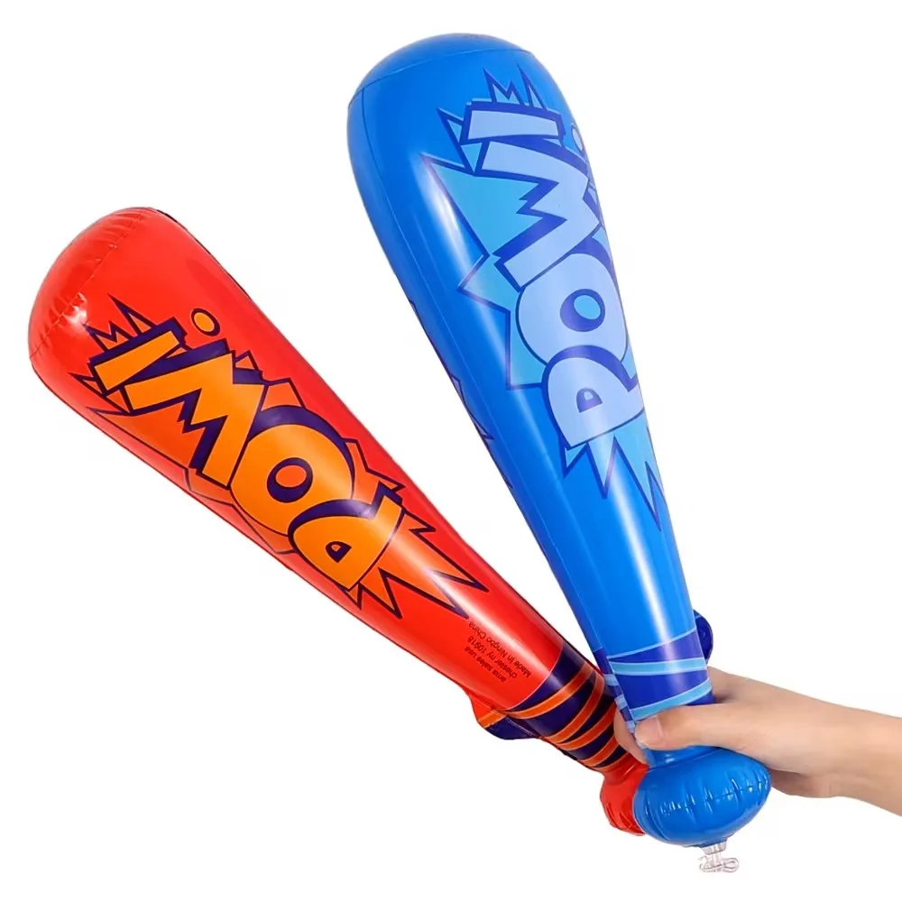 12pcs Pow Inflatable Baseball Bats Oversized Inflatable Toy Bat Cheerleading Cheering Sticks Carnival Prizes Goodie Bag Favors
