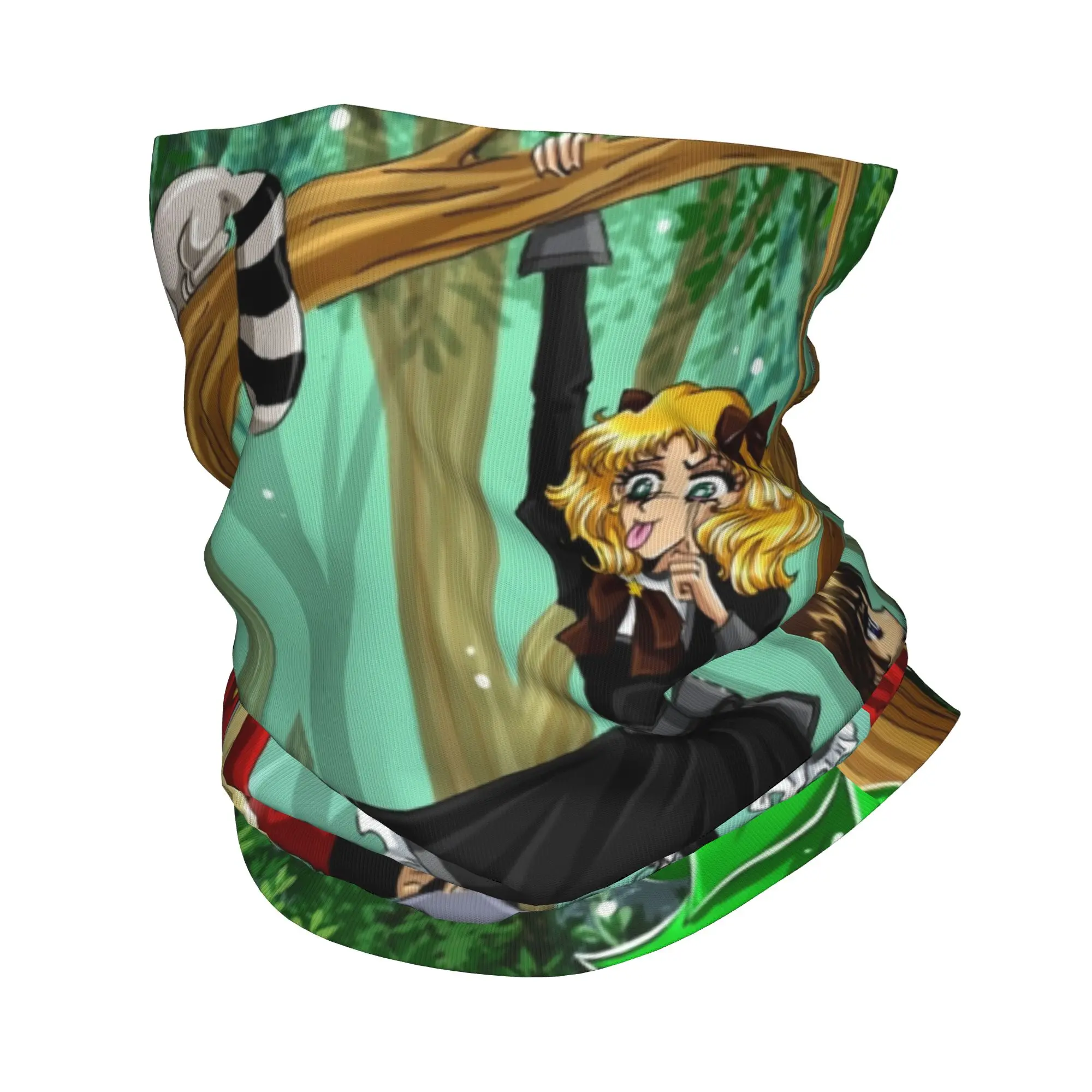 Candy Candy And Terry Grandchaster In The Forest Bandana Neck Warmer Men Women Winter Ski Hiking Scarf Gaiter  Face Cover