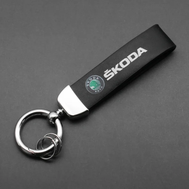 1PCS Car Key Chains for Skoda Octavia Kodiaq Fabia Superb A5 A7 Kamiq Karoq Rapid Yeti Spaceback Key Ring Holder Accessories