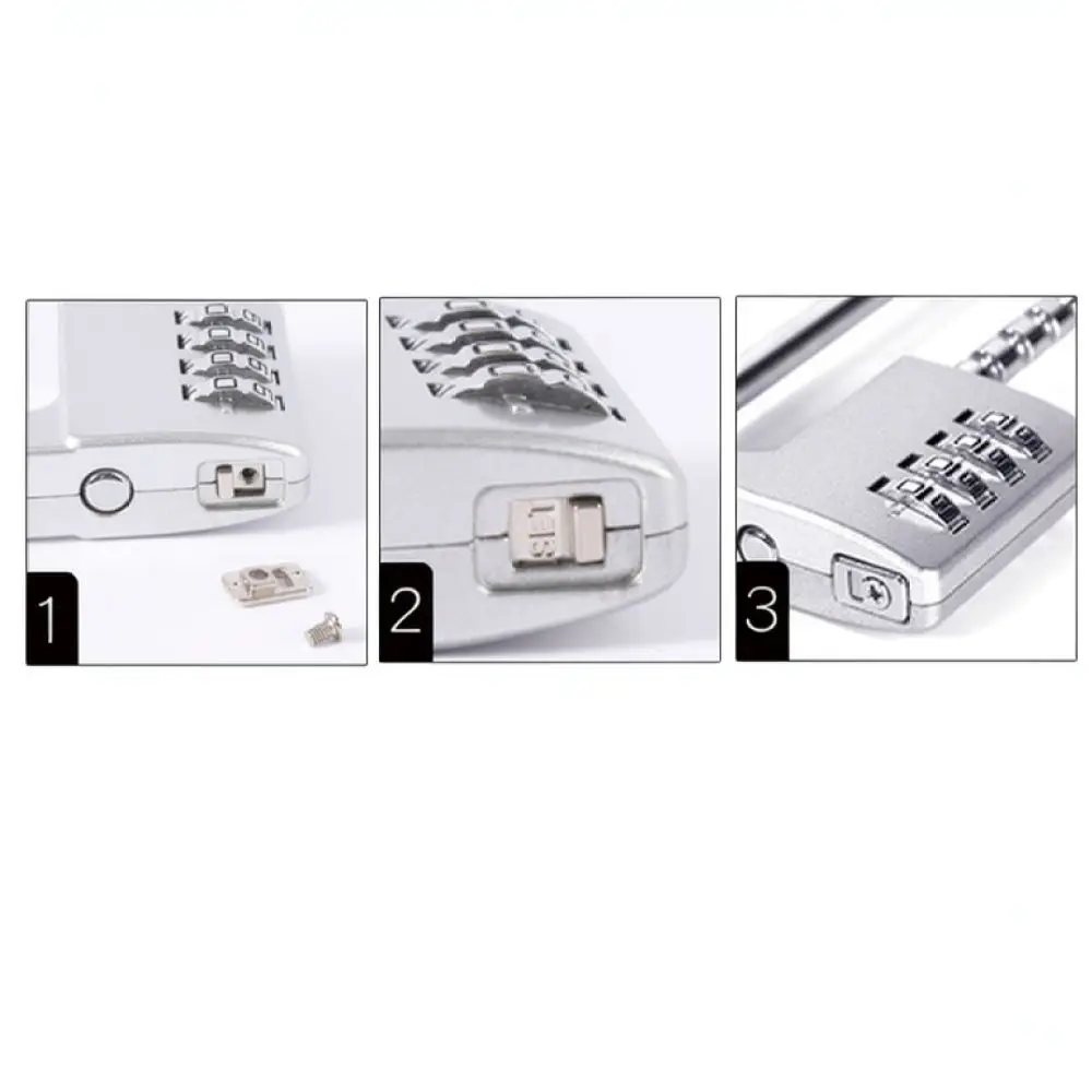 Durable Alloy Steel U Lock For Cabinet Door Handle Keyless Password Padlock Simple Install For Home Office Storage