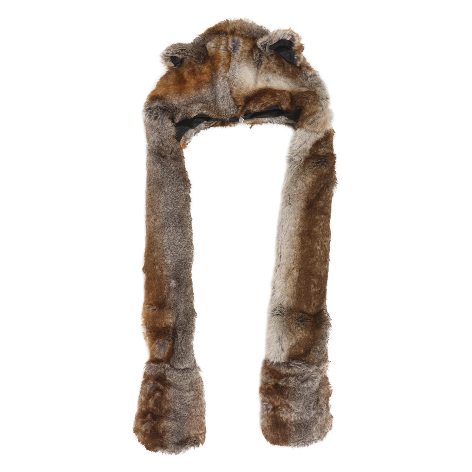 

Warm Scarf With Scarf Gloves Animal Design Warm Adorable Hoodie Glove Thick Thermal Kids Outdoor Accessory Hoodie Set