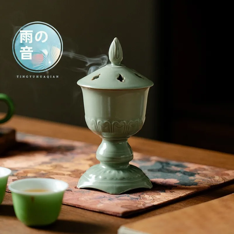 

High-End Cerc Ruyao Song Dynas Musician Figure Incense Burner Aosphere Sensation Creative Tea Ceremony Accories