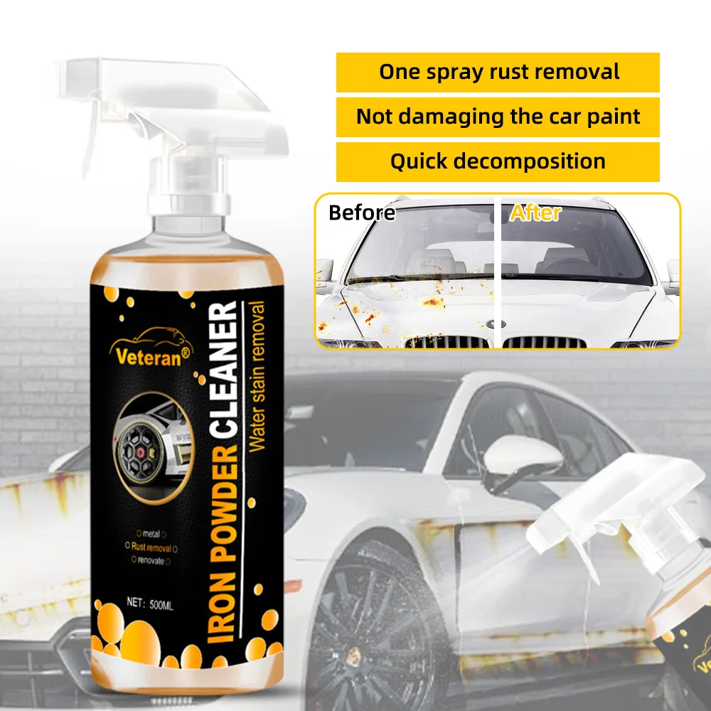 500ml Car Rust Remover Agent Wheel Rim Iron Powder Cleaning Metal Surfaces Repair Protection Derusting Spray for Lincoln Audi DS