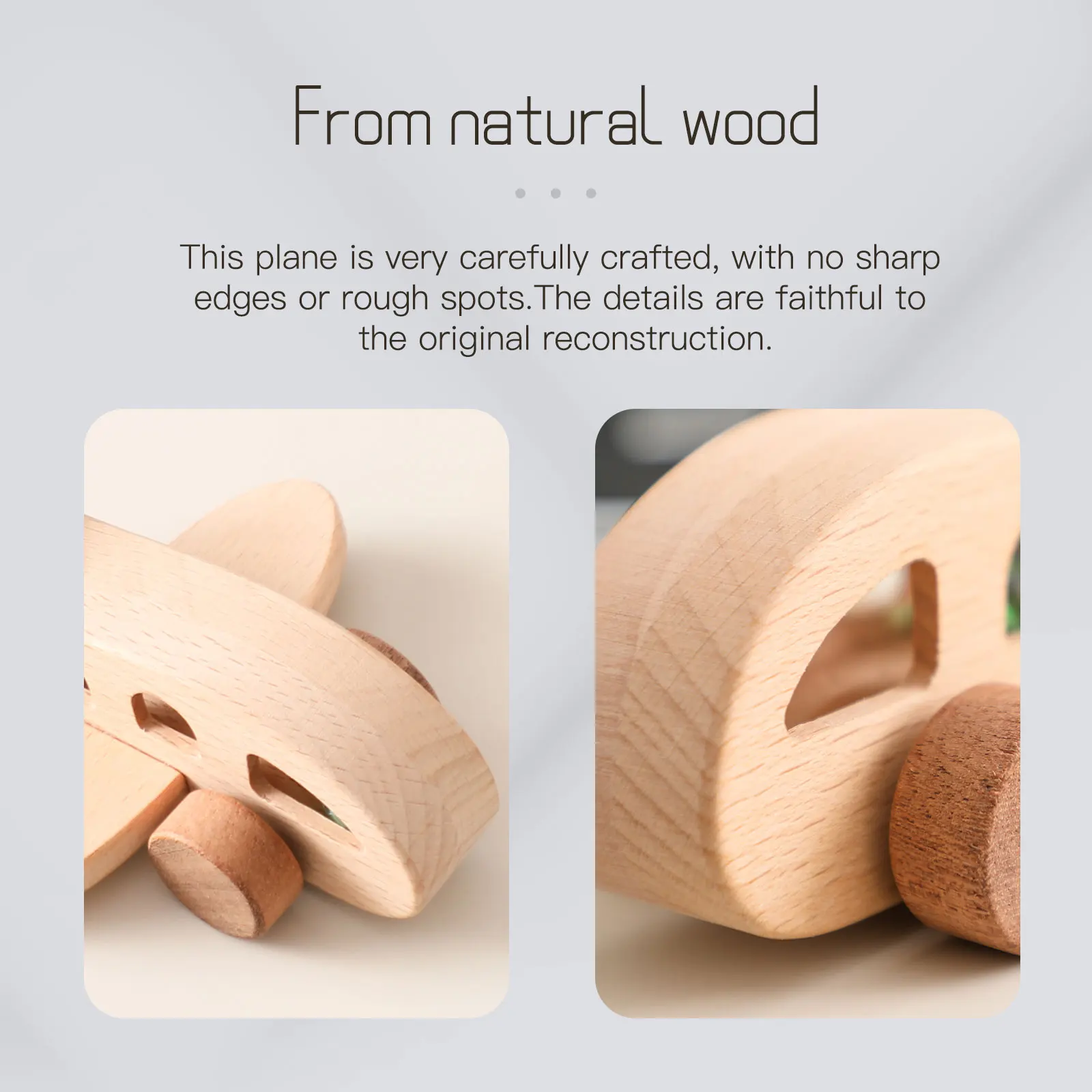 Montessori Baby Holz Flugzeug Spielzeug Glas Perlen Flugzeug Kinder Spielzeug Baby Zubehör Pädagogisches Transport Spielzeug für Kinder – Detail 3