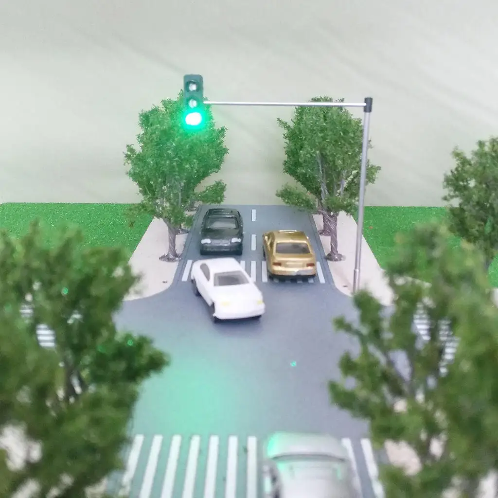 

DIY Traffic Light Model Building Miniature LED Street Light for HO Scale Model Railway Layout