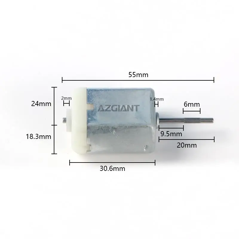 5pcs Long Knurled Shaft 26.8mm FK-280SA-11410 280 Carbon Brush Car Door Lock Motor 12V External Terminal Contact