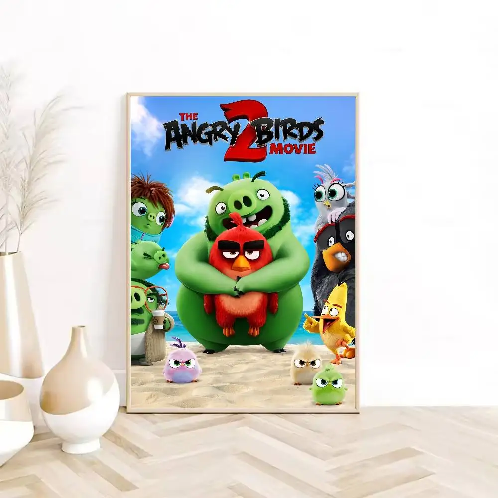 لعبة A-ANGRY B-BIRDS ملصق HD جدار لزج مقاوم للماء غرفة المعيشة المنزلية غرفة النوم شريط النوم الديكور الجمالي #5