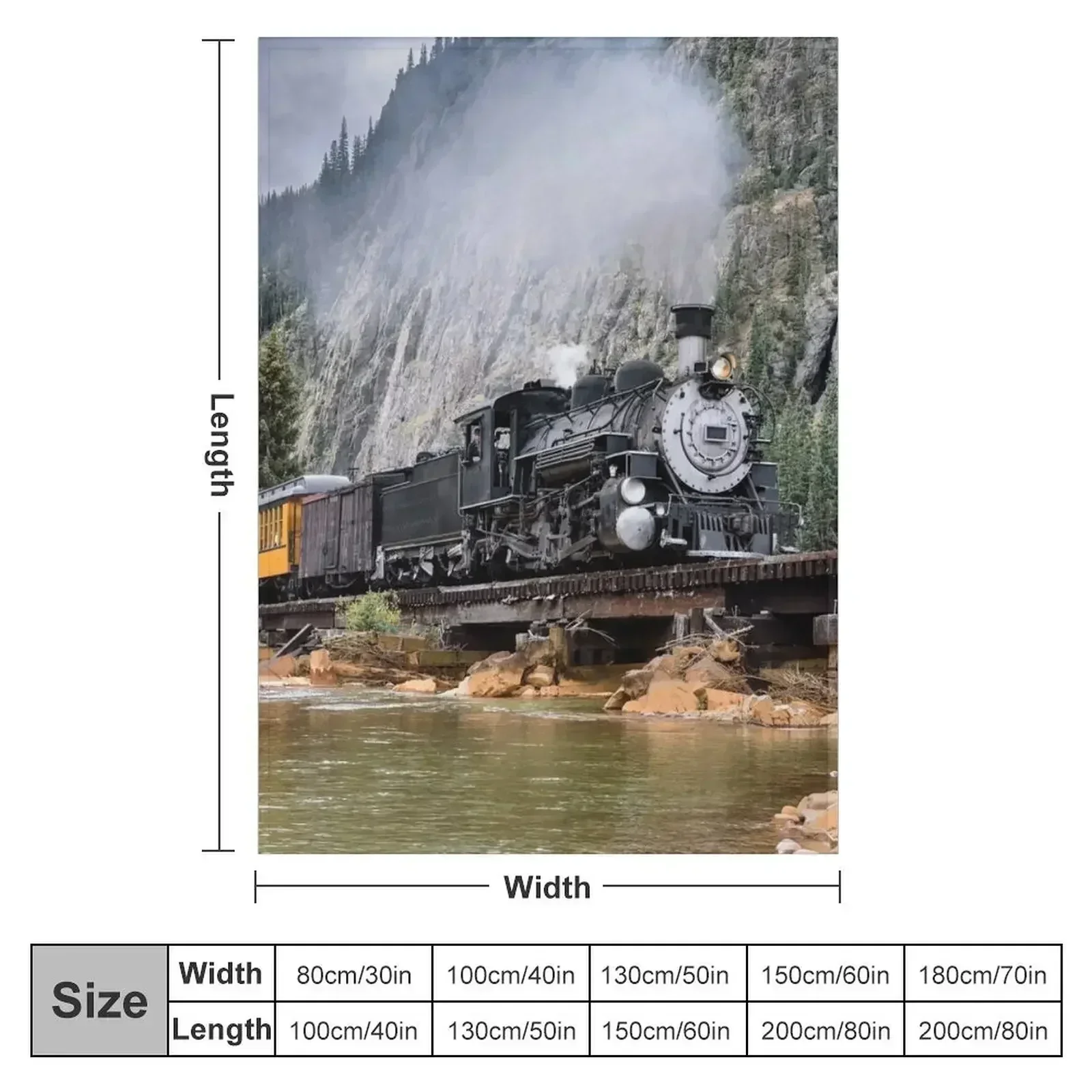 Vintage Steam Train Throw Blanket For Decorative Sofa Sofa Quilt Decorative Sofa Beautifuls bed Multi-Purpose Blankets