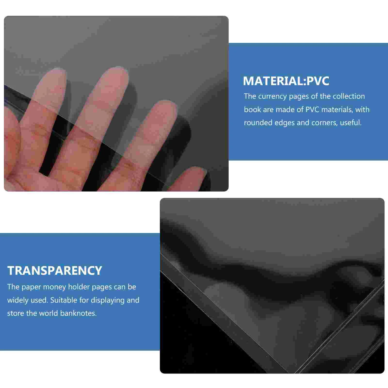 Travel Wallet Banknote Collection Book Collecting Pages Protector Money Currency Album Banknotes Holder Stamp Display Man