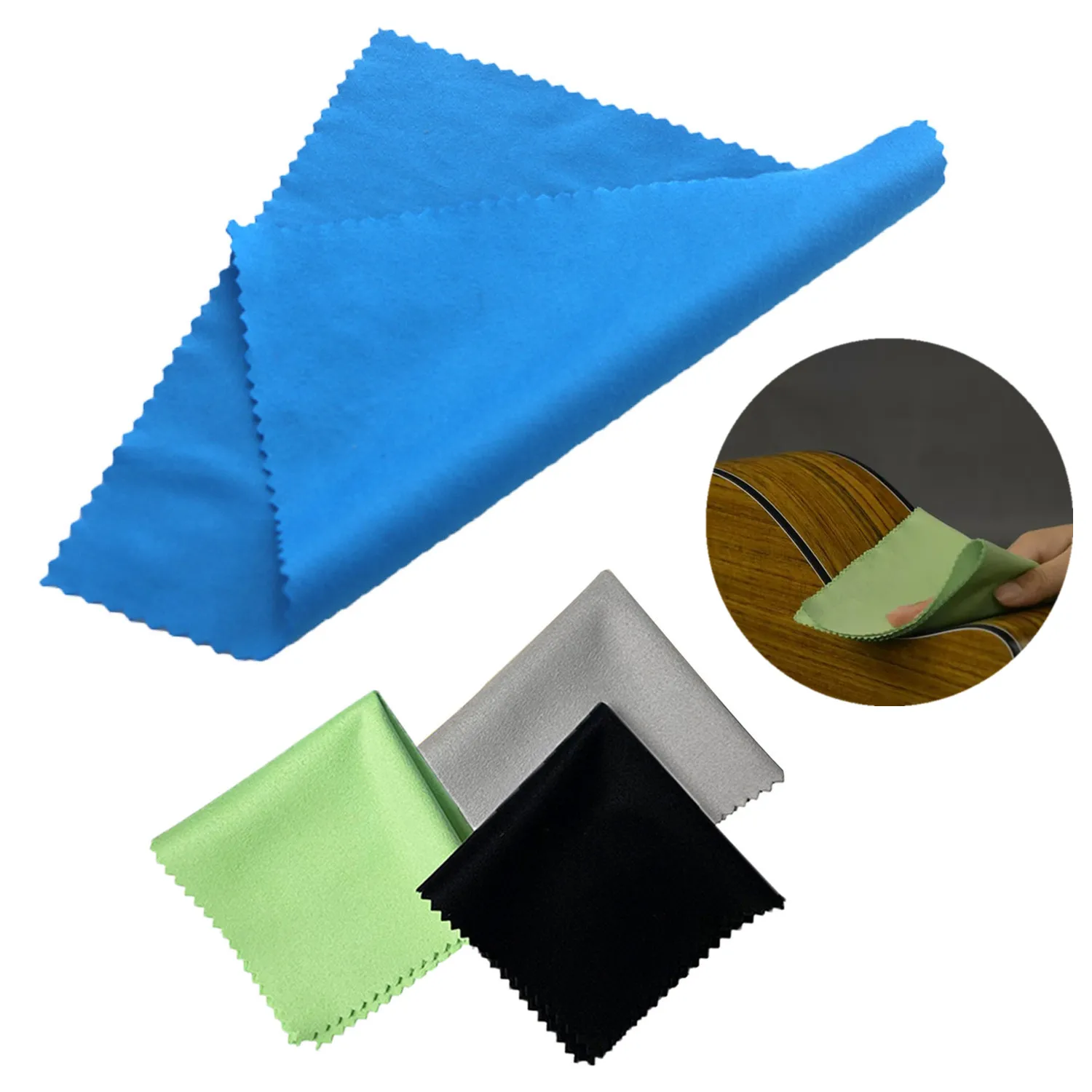 

15x15cm Microfiber Polishing Cleaning Cloth Guitar Piano Violin Sax Clarinet Flute Pad Musical Instrument Cleaning Tool