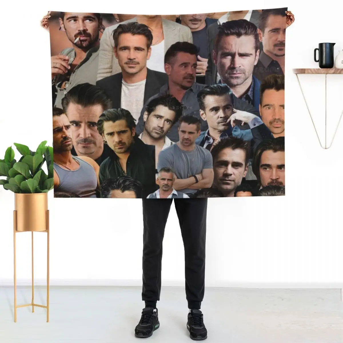 colin farrell photo collage Throw Blanket Furrys Luxury Throw Blankets Sofas Of Decoration Quilt For Baby Decoratives Blankets