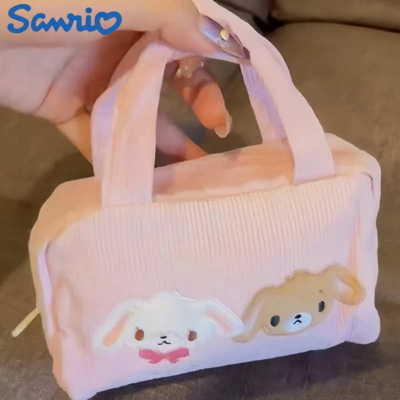 Hot Kawaii Cute Sanrio Sugarbunnies Bag Makeup Bag Portable Small Bag Zipper Portable Storage Cute Wash Bag Ins Gift For Girls