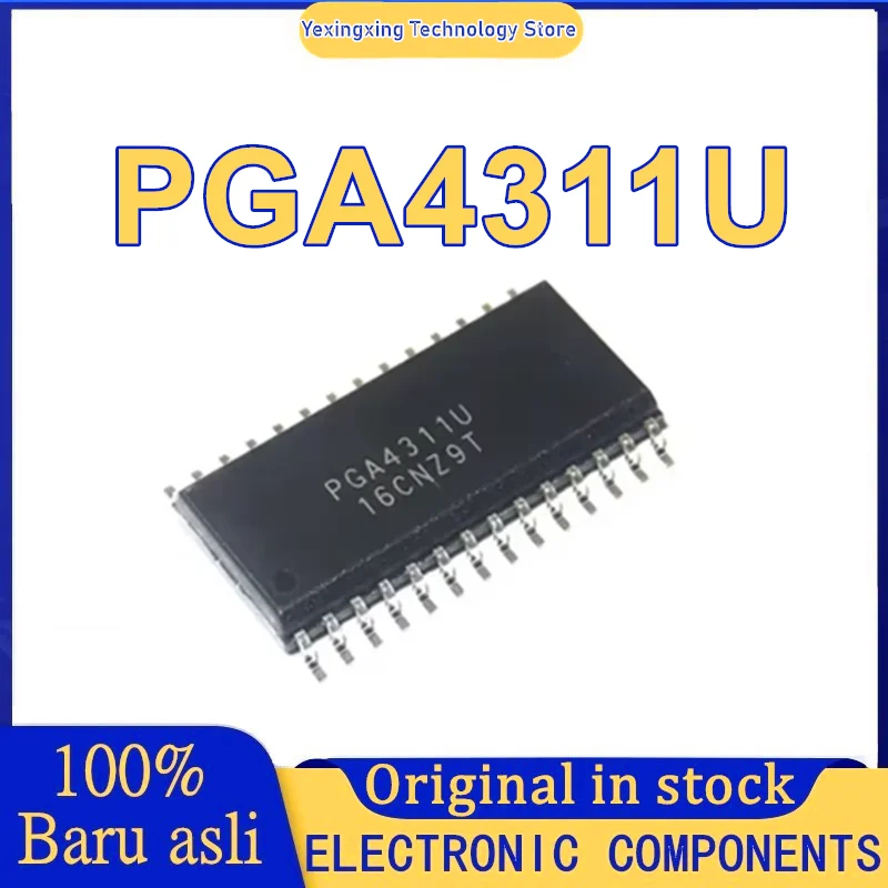PGA4311U PGA4311 SOP28 حجم التحكم الصوتي الأصلي الجديد ذو 4 قنوات