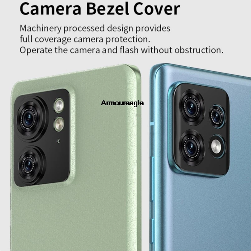 Black Aluminum Alloy Camera Lens Screen Protector for Motorola Moto Edge 40 Pro Metal Camera Cover On for Edge40 40Pro Back Ring