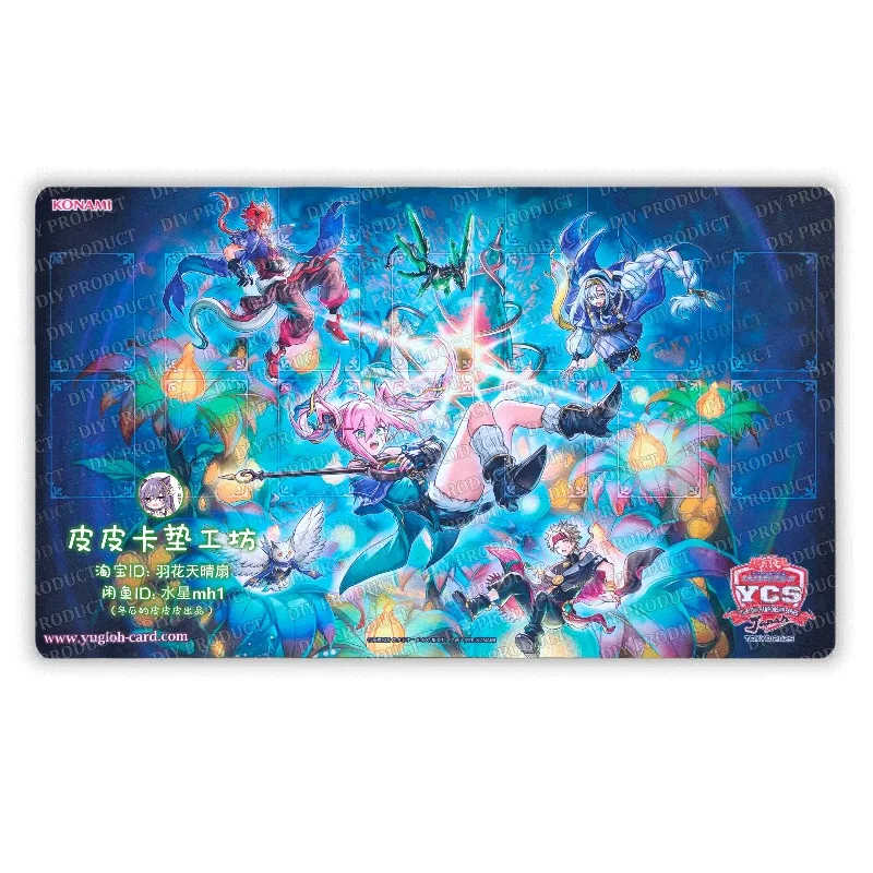 Yu-Gi-Oh! Fai da te Elvennotes Homecoming Parallelism Trading Card Tappetino da gioco Singolo bordo cucito Tappetino da gioco in gomma Tappetino per mouse Giocattoli