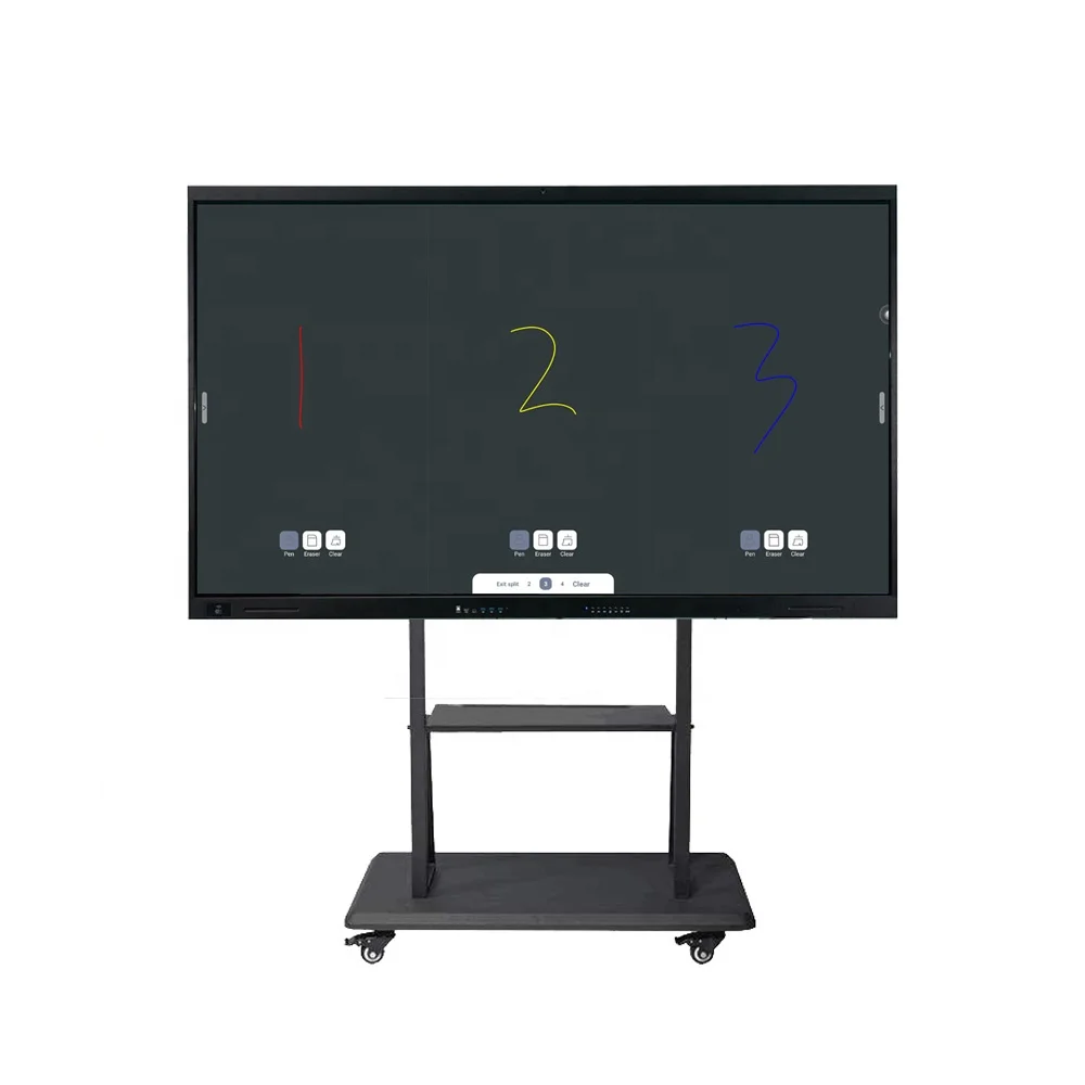 Whiteboard Interactive Flat Panels for Classroom Teaching Infrared Touch 20 Points Interactive Indoors TV Board LCD Digital