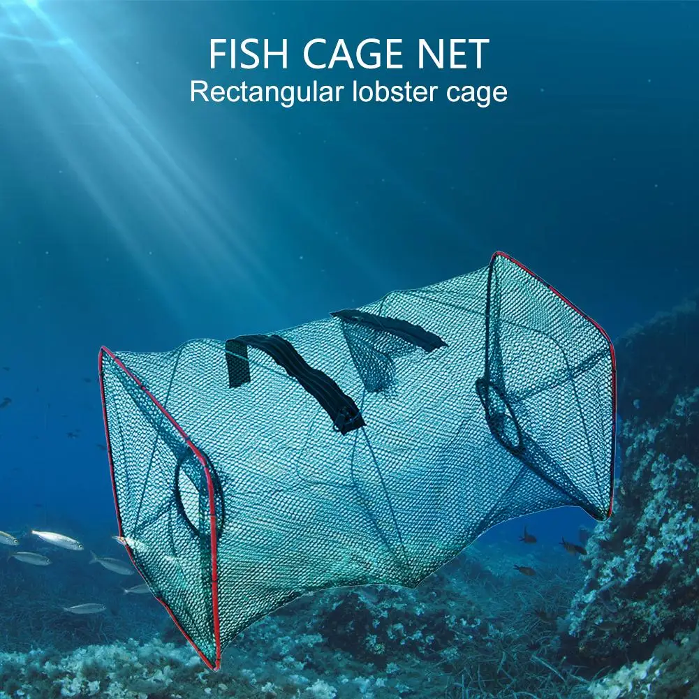 Portable Fishing Net Cage Trap Fish Portable Fishing Mesh Tackle for Crab Shrimp