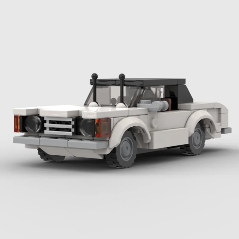 Schnelles Rennwagen-Modell MOC Bausteine Retro Europäische Limousine Modulare Technologie Kinder Urlaubsgeschenke Montage-Spielzeug-Set