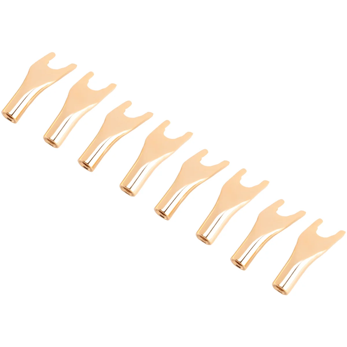 A23K-8PCS HIFI Banana Y Spade U/Y Gold Plated Pure Copper Screw Fork HiFi Speaker Spade Connector Plugs-Copper