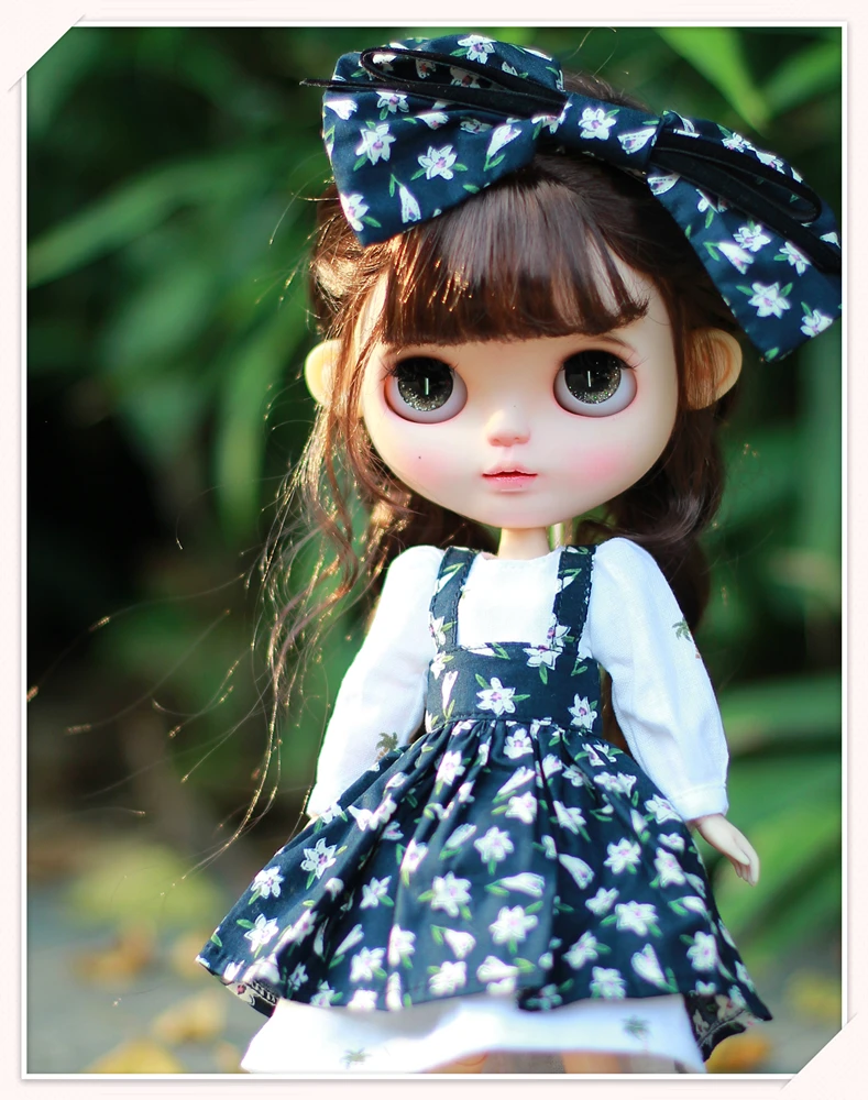 blythe dolls clothes Floral skirt  Handmade Dress for  Blythe doll 28-30 cm Accessories OB22 OB24 AZONE