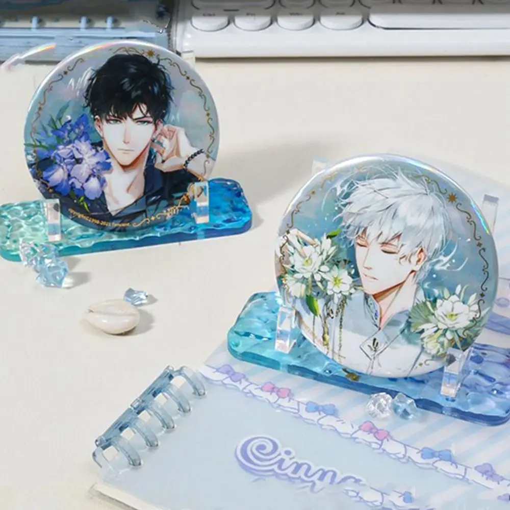 

Durable Clear Acrylic Display Easels Rack Bracket Beautiful Picture Frames Holder Fashion Water Ripple Home Decor