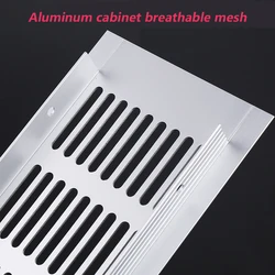 Aluminum alloy breathable mesh rectangular flat ventilation air vent cabinet, wardrobe, Width50/80mm, decorative air vent grille