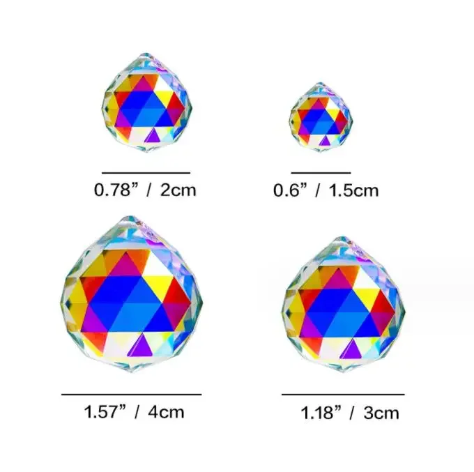 Camal 2 шт. 15/20 мм K9 Ловец Солнца хрустальный шар подвесные призмы люстра осветительные части светильника свадебное украшение сделай сам