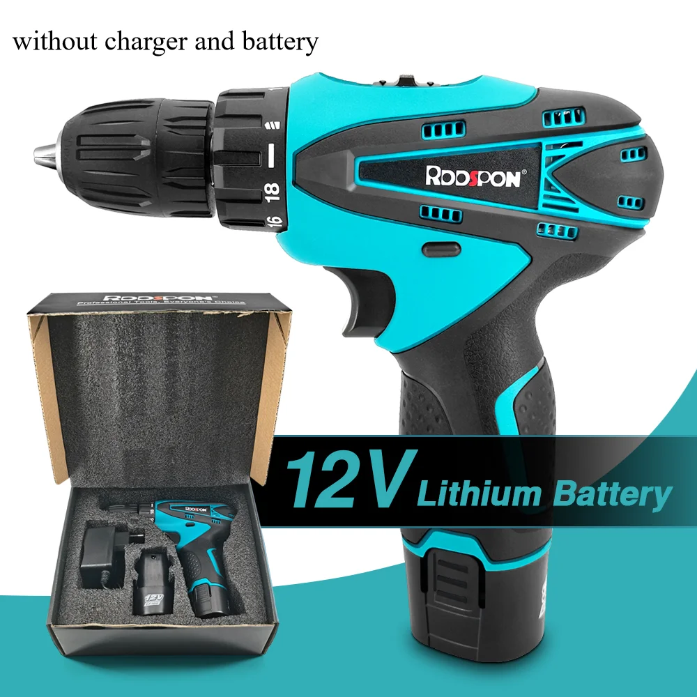 12V Rechargeable Cordless Electric Drill Brushless Electric Drill Impact Drill Power Tools Suitable for Makita 18V Battery