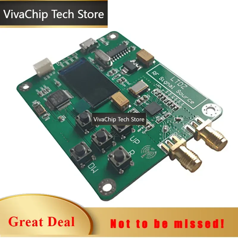 VivaCTMAX2870 RF Signal Source Module 23.5-6000M With 0.96-inch Color OLED Serial Port MAX2870 Module