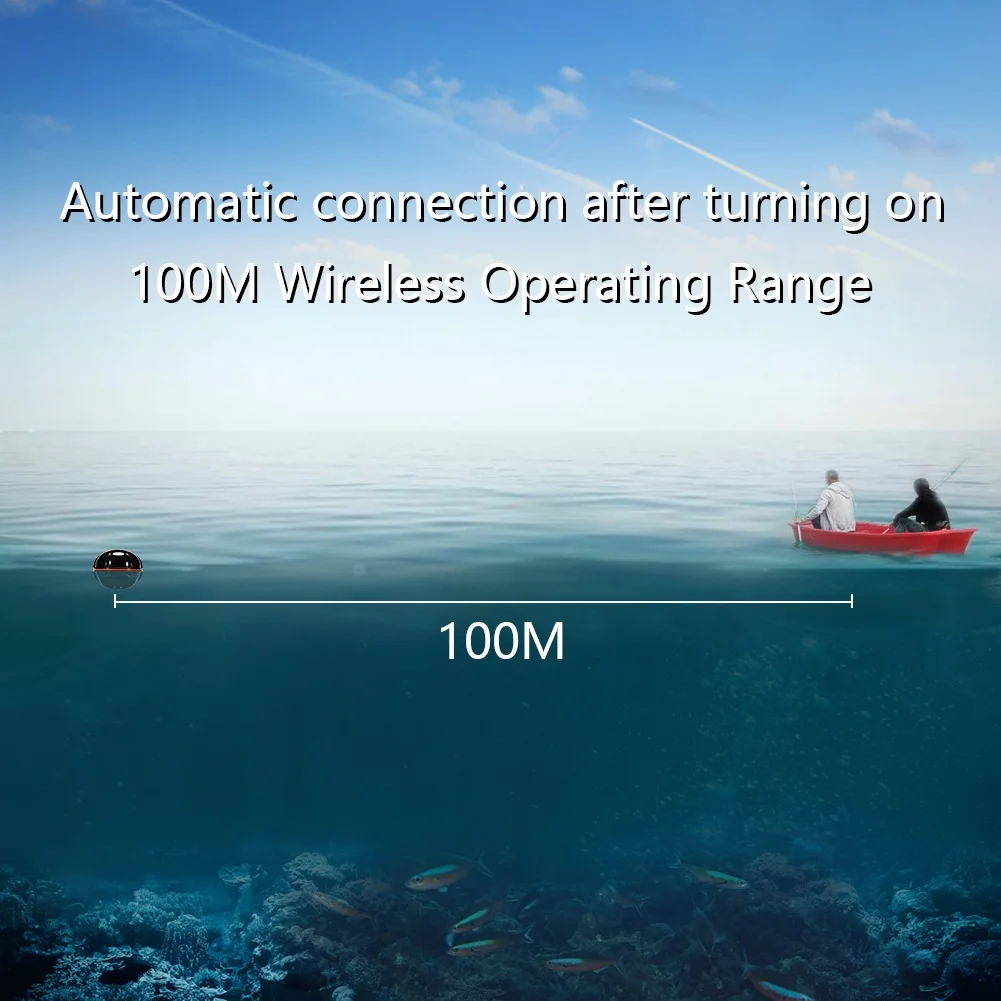 Portable Smart Portable Fish Finder with Wireless Sonar Sensor  Sounder for Lake Sea Fishing Finders