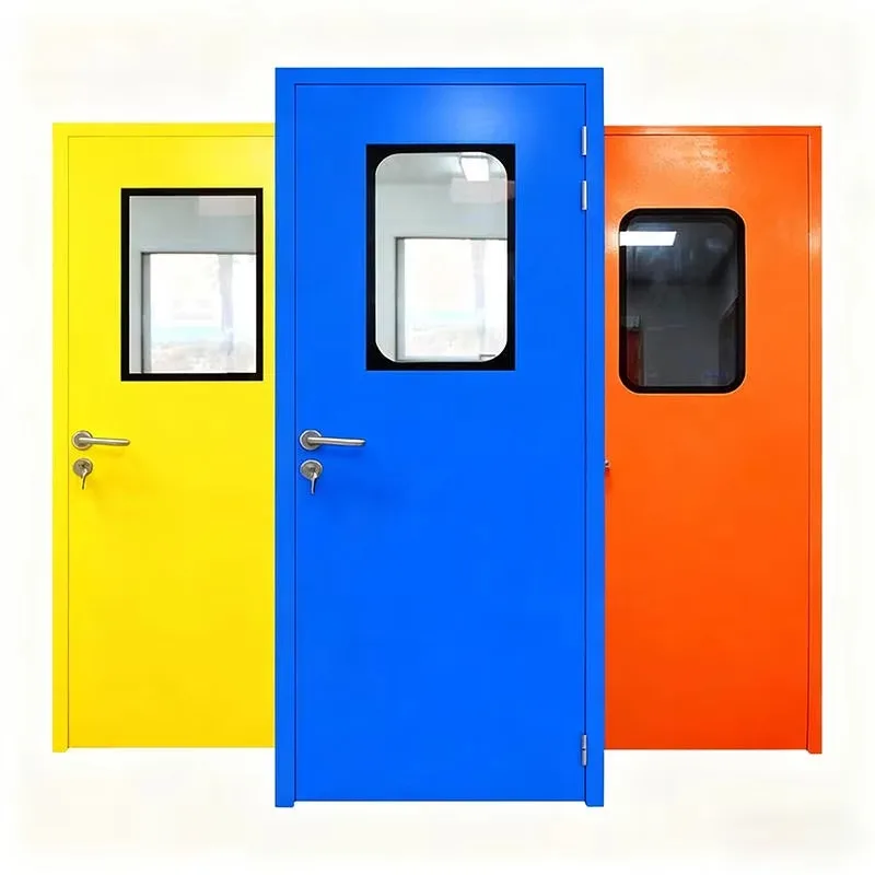 Modern steel fire doors for cleanrooms, workshops, hospitals, schools, supermarkets - dust-free, soundproof
