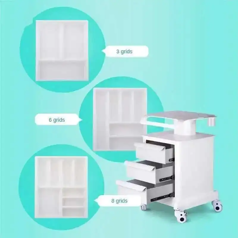 Minimalist Salon Trolley Salon Equipment Furniture Organizer Cart with Wheels Portable Medical Chariot Beauty Salon Trolley
