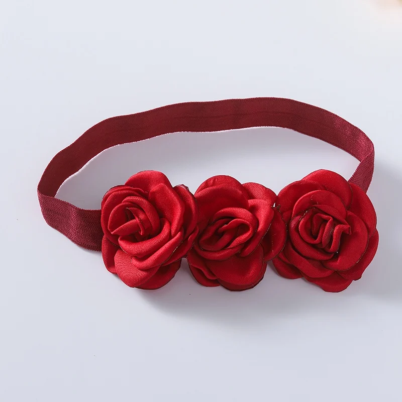 Baby Girl Boy Headband Newborn Elastic Flower Toddler Hair Band Kids Headwear Soft Solid Hairbands Child Hair Accessories Party