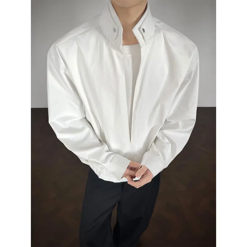 

Spring 2026 Men's Casual Loose Long Sve irt Fake Two-Piece Hoodie Sle Polyester Fabric Faionable And Haome