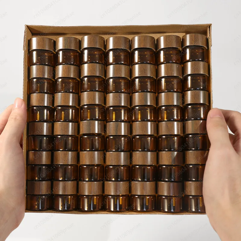 Mini Glass Bottles Portable Sealed Jars for Powder Sample Packaging