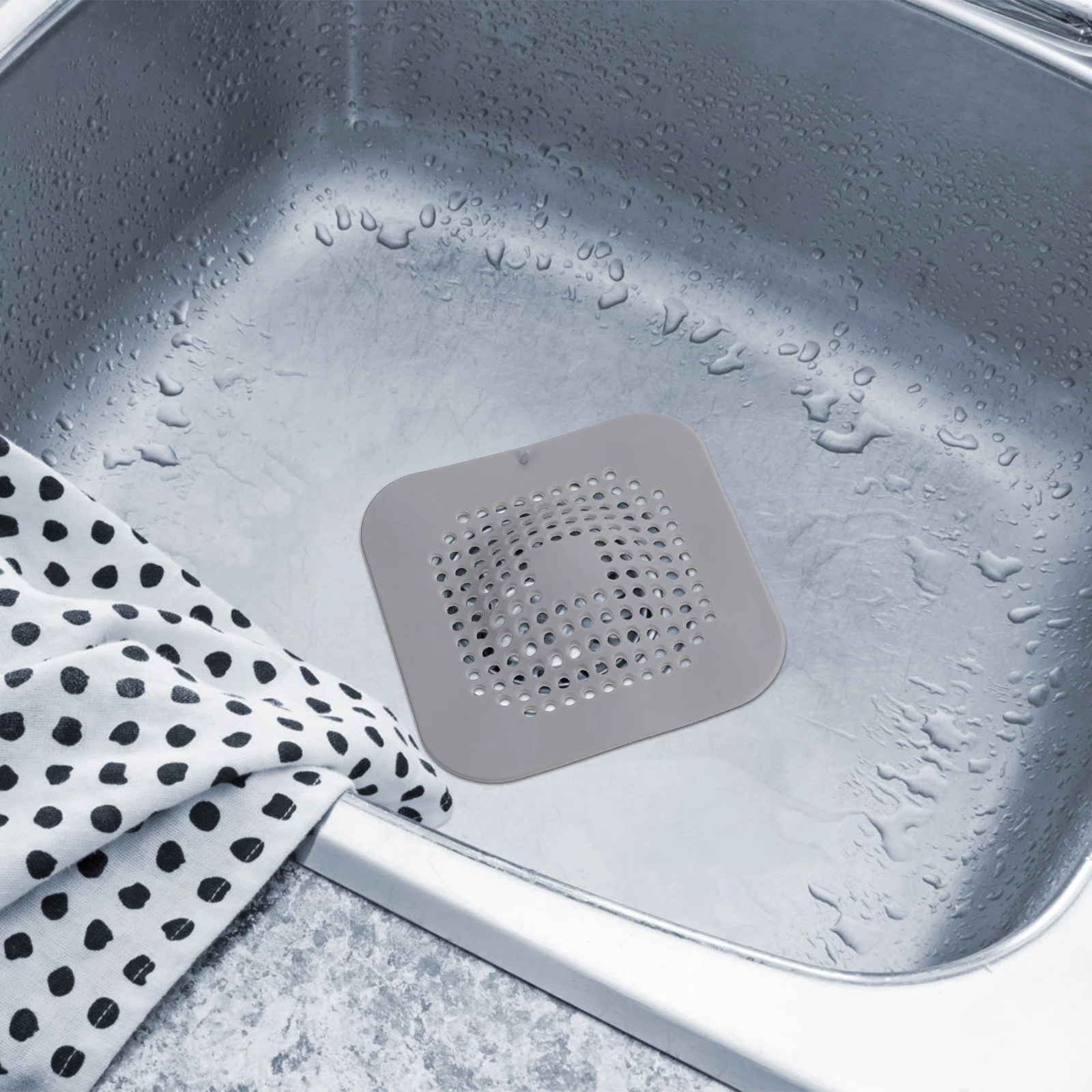 

4Pcs Tpr Floor Drain Cover Thickened Bathroom Kitchen Sink Filter Anticorrosive Durable Finefiltering Stopper