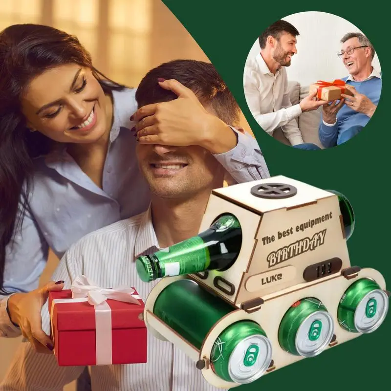 Wine Racks Countertops Wooden Vehicle Shape Wine Rack Creative Beer Can Storage Stand For Home Hotel Lobby Winery Tasting Room